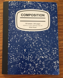 Blue composition book