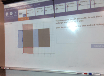 Slide 1 from the activity showing a 2-dimensional net for a rectangular prism.